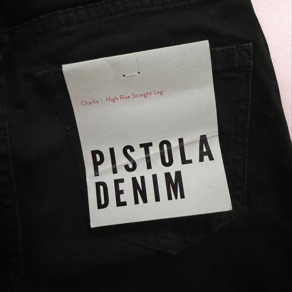 Pistola Charlie Studded Black Straight Leg Jeans - Picture 6 of 6